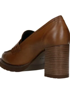 Leder-Pumps in Hellbraun