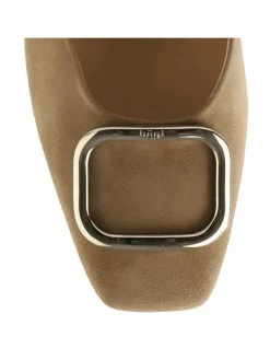 Leder-Pumps in Hellbraun