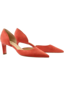 Leder-Pumps in Rot