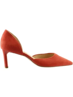 Leder-Pumps in Rot