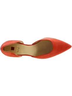 Leder-Pumps in Rot
