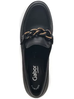 Leder-Pumps in Schwarz