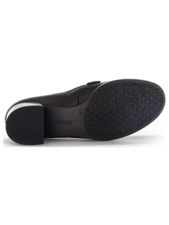 Leder-Pumps in Schwarz