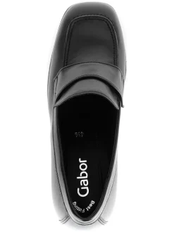 Leder-Pumps in Schwarz