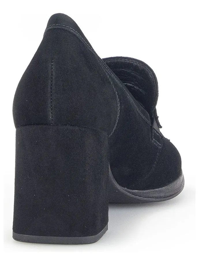 Leder-Pumps in Schwarz