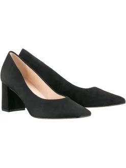 Leder-Pumps in Schwarz