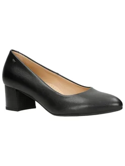 Leder-Pumps in Schwarz