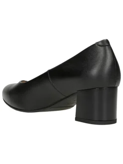 Leder-Pumps in Schwarz