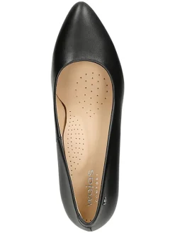 Leder-Pumps in Schwarz