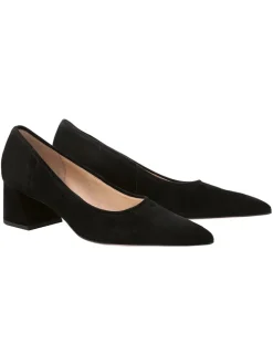 Leder-Pumps in Schwarz