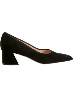 Leder-Pumps in Schwarz