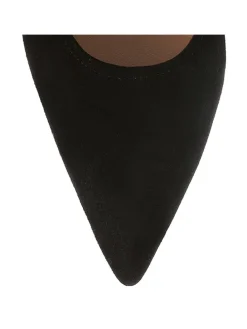 Leder-Pumps in Schwarz