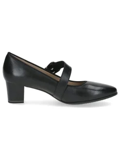 Leder-Pumps in Schwarz