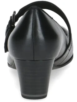 Leder-Pumps in Schwarz