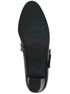 Leder-Pumps in Schwarz