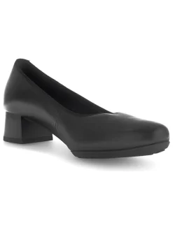 Leder-Pumps in Schwarz