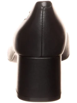 Leder-Pumps in Schwarz