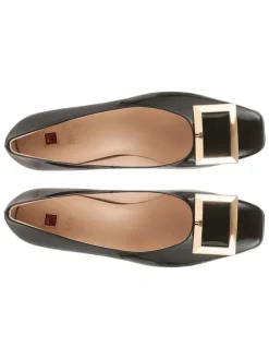 Leder-Pumps in Schwarz