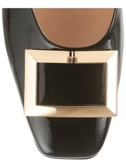 Leder-Pumps in Schwarz