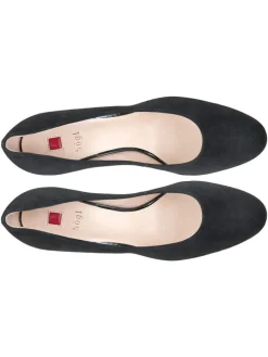 Leder-Pumps in Schwarz