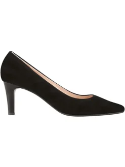 Leder-Pumps in Schwarz