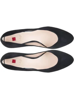 Leder-Pumps in Schwarz