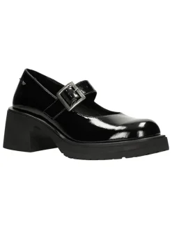 Leder-Pumps in Schwarz