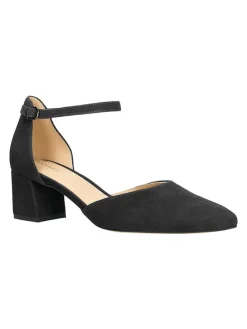 Leder-Pumps in Schwarz