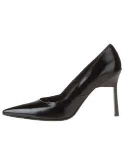 Leder-Pumps in Schwarz