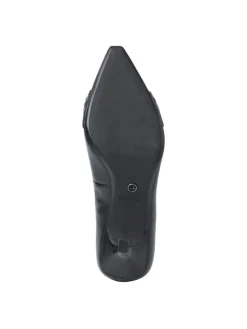 Leder-Pumps in Schwarz