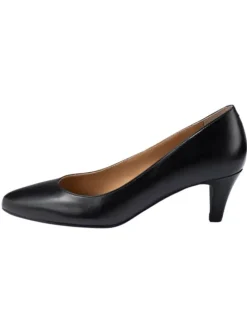 Leder-Pumps in Schwarz
