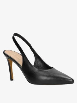 Leder-Pumps in Schwarz