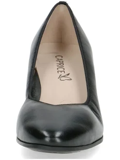 Leder-Pumps in Schwarz