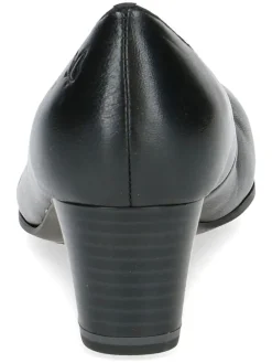 Leder-Pumps in Schwarz