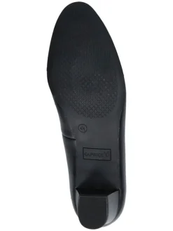 Leder-Pumps in Schwarz