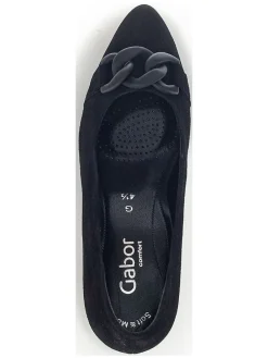 Leder-Pumps in Schwarz