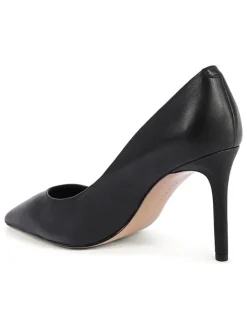 Leder-Pumps in Schwarz