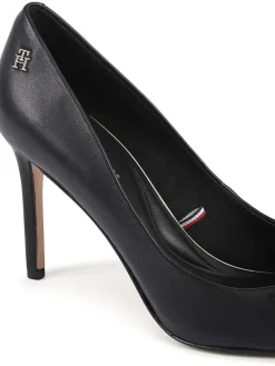 Leder-Pumps in Schwarz