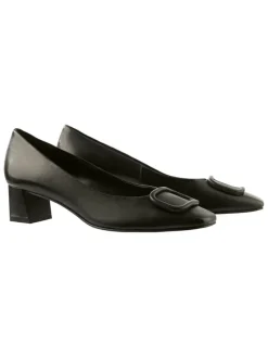 Leder-Pumps in Schwarz