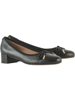 Leder-Pumps in Schwarz