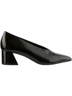 Leder-Pumps in Schwarz