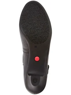 Leder-Pumps in Schwarz