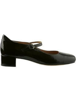 Leder-Pumps in Schwarz