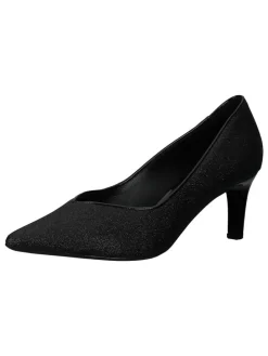 Leder-Pumps in Schwarz