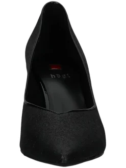 Leder-Pumps in Schwarz