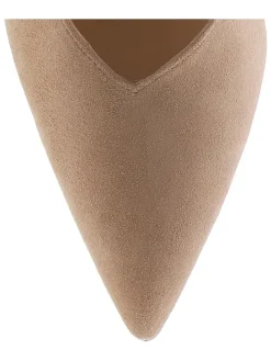 Leder-Pumps in Taupe