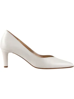 Leder-Pumps in Weiß