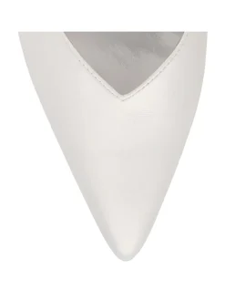 Leder-Pumps in Weiß