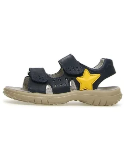 Leder-Sandalen "5675" in Dunkelblau