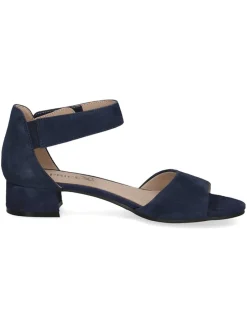 Leder-Sandalen "Carla" in Dunkelblau